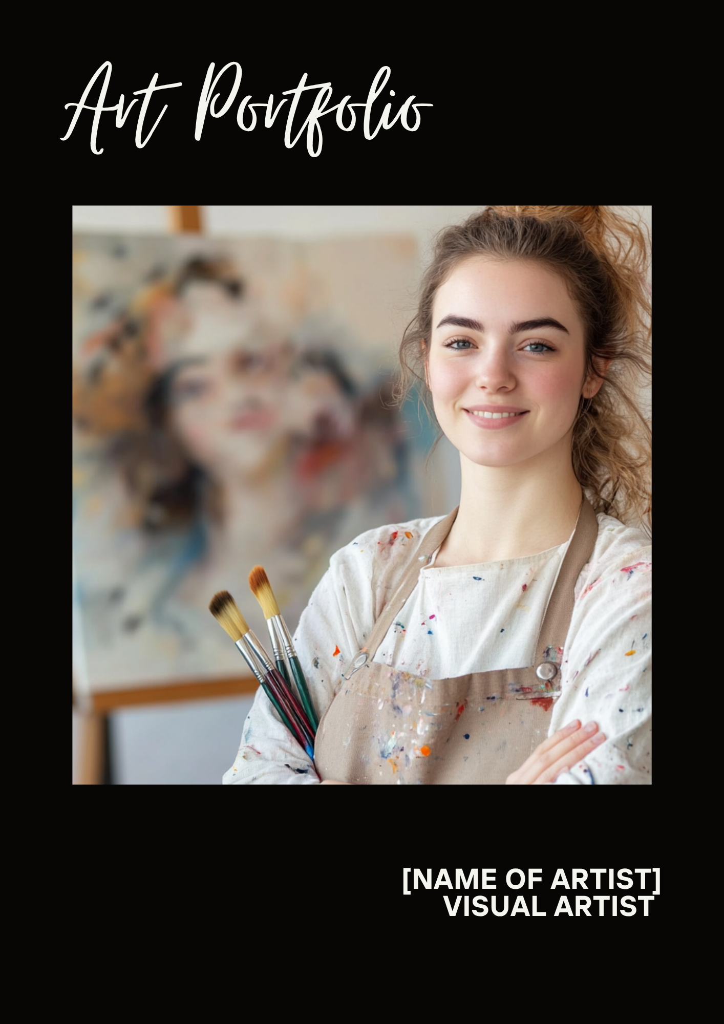 Artist Portfolio Template - Canva Editable Art Catalogue - Digital Download
